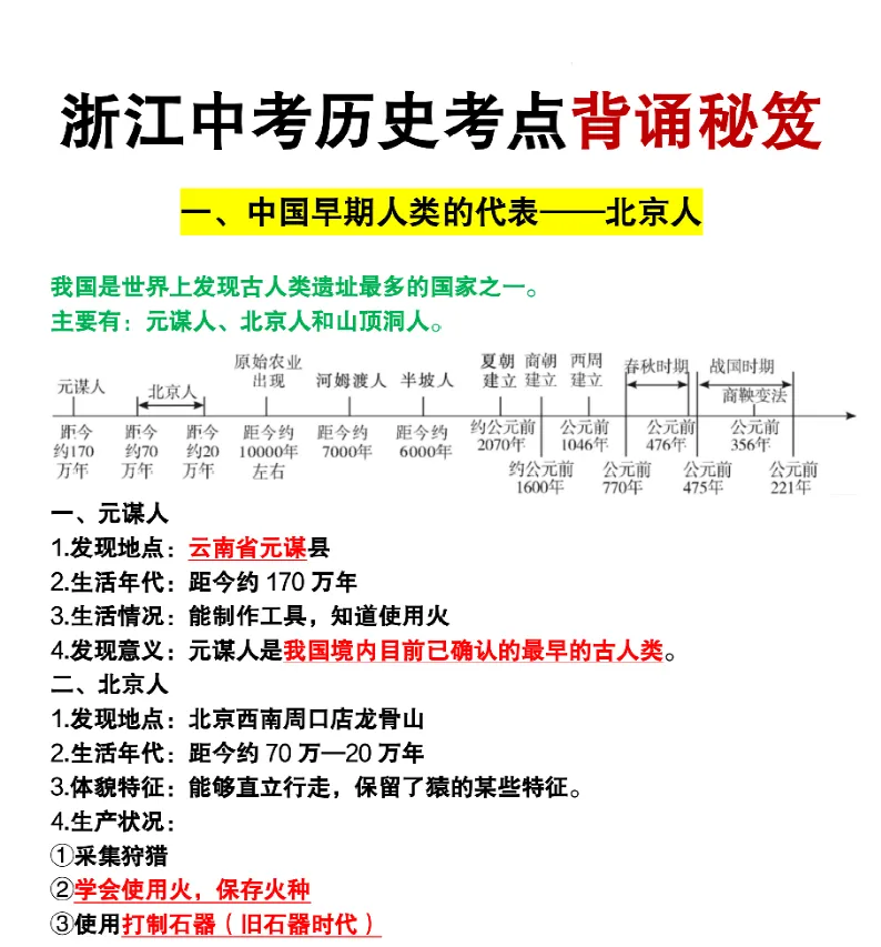 浙江初三历史(考点背诵秘笈)可打印-第1张图片-四季读书网 浙江初三历史(考点背诵秘笈)可打印-第1张图片-四季读书网