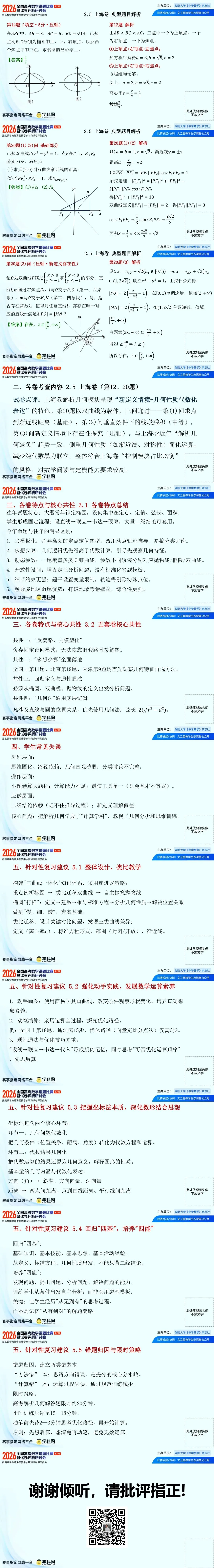 2026年高考数学讲题比赛特等奖16 徐招平 屈欢欢 2026年高考数学解析几何模块深度分析-第4张图片-四季读书网