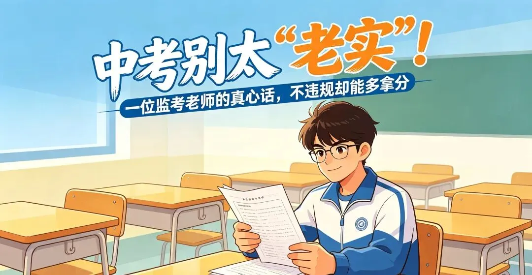 中考别太“老实”!一位监考老师掏心窝的4句忠告,不违规却能多拿分-第1张图片-四季读书网