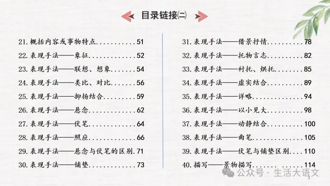 中考语文:记叙文阅读知识点思维导图(PPT)-第3张图片-四季读书网