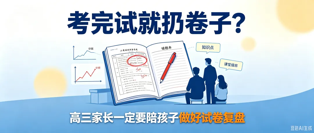考完试就扔卷子?高三家长一定要陪孩子做好试卷复盘-第1张图片-四季读书网