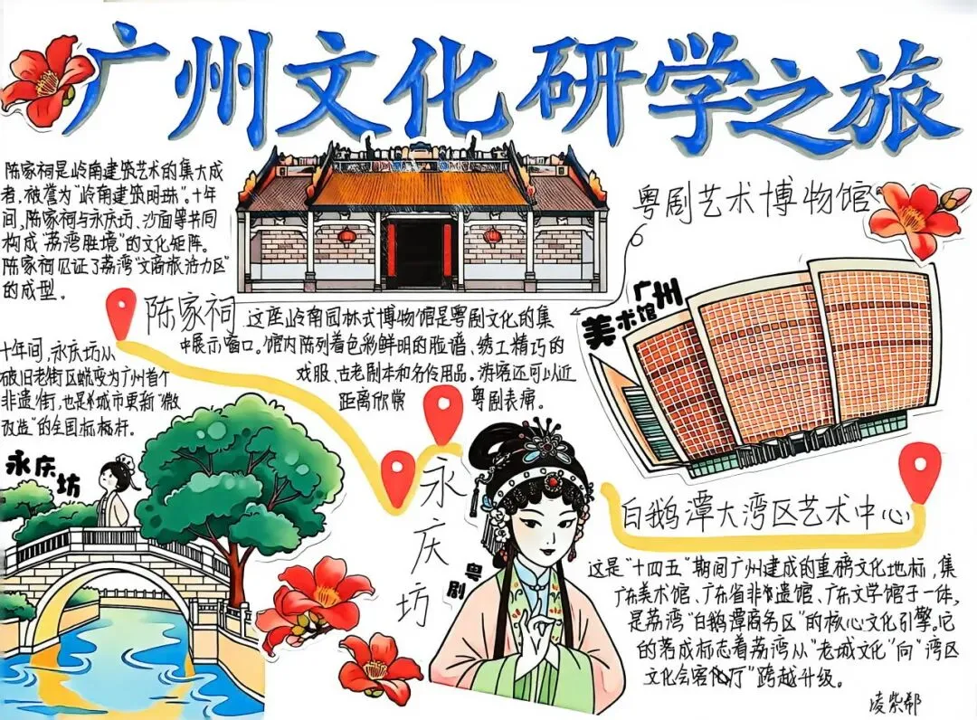 初一道德与法治优秀暑假作业成果展|观十年羊城蝶变,做时代有为少年-第27张图片-四季读书网
