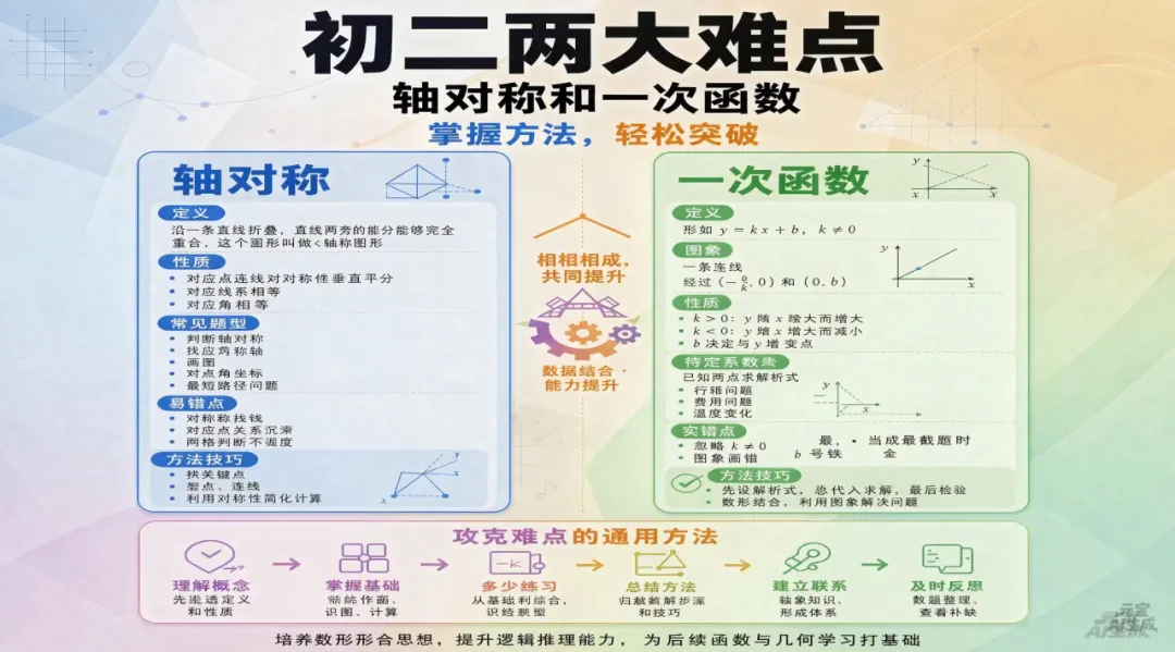 初二是数学分水岭?轴对称、一次函数扎堆来袭,这个阶段千万别松懈!-第16张图片-四季读书网