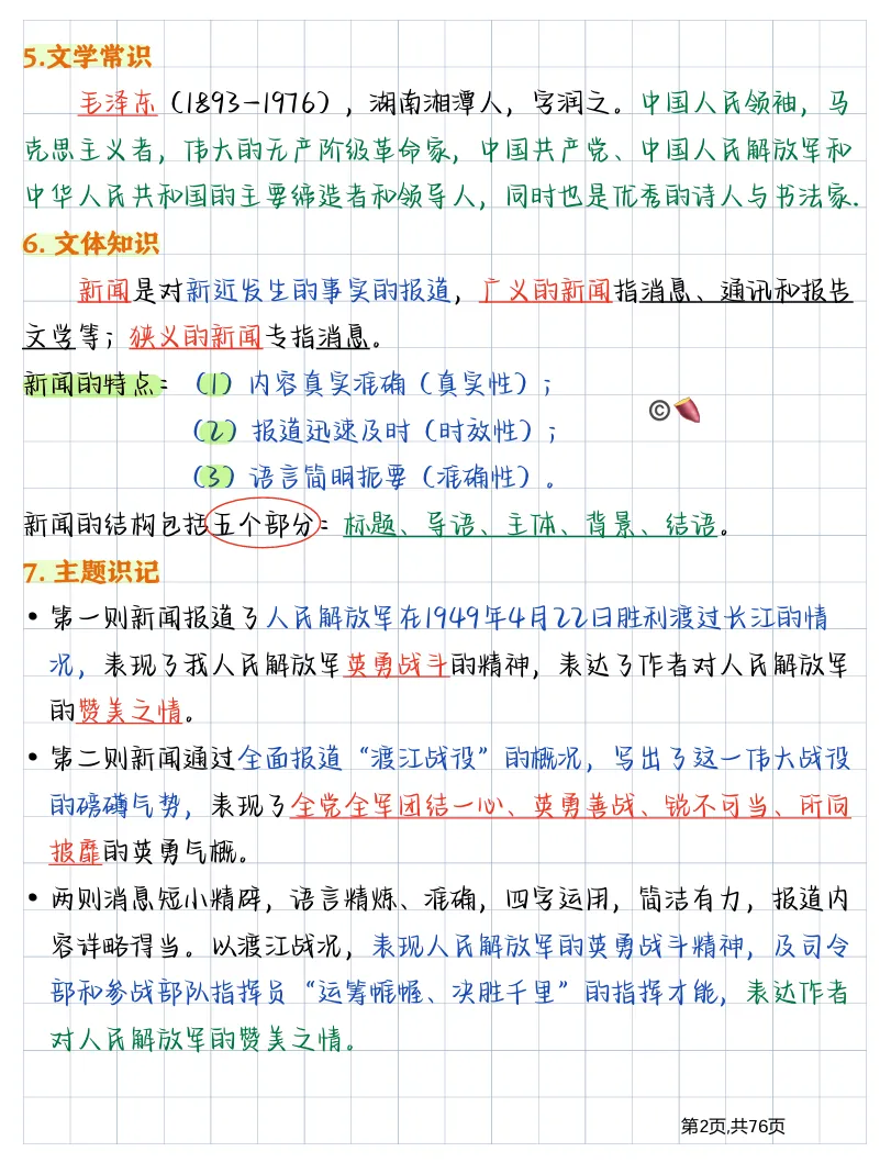初二语文难度暴涨!八上全册核心要点汇总,暑假预习直接用-第6张图片-四季读书网 初二语文难度暴涨!八上全册核心要点汇总,暑假预习直接用-第6张图片-四季读书网