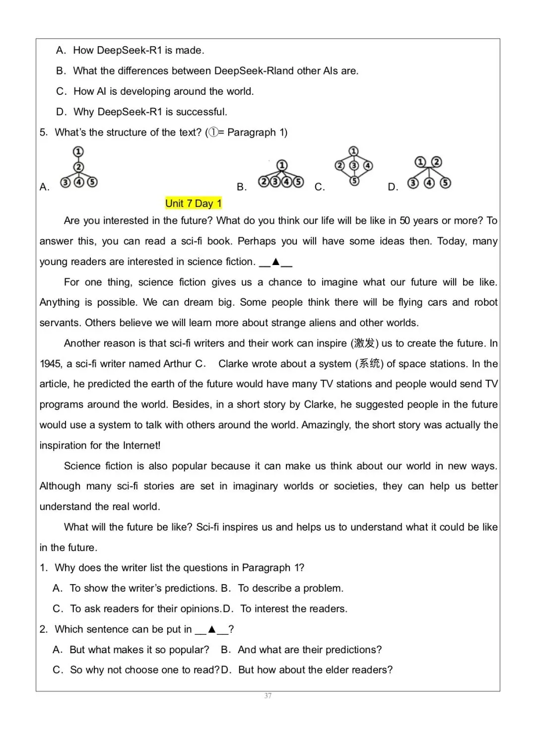 搞定这48篇阅读理解|中考英语145稳了|八上英语|阅读理解-第37张图片-四季读书网 搞定这48篇阅读理解|中考英语145稳了|八上英语|阅读理解-第37张图片-四季读书网