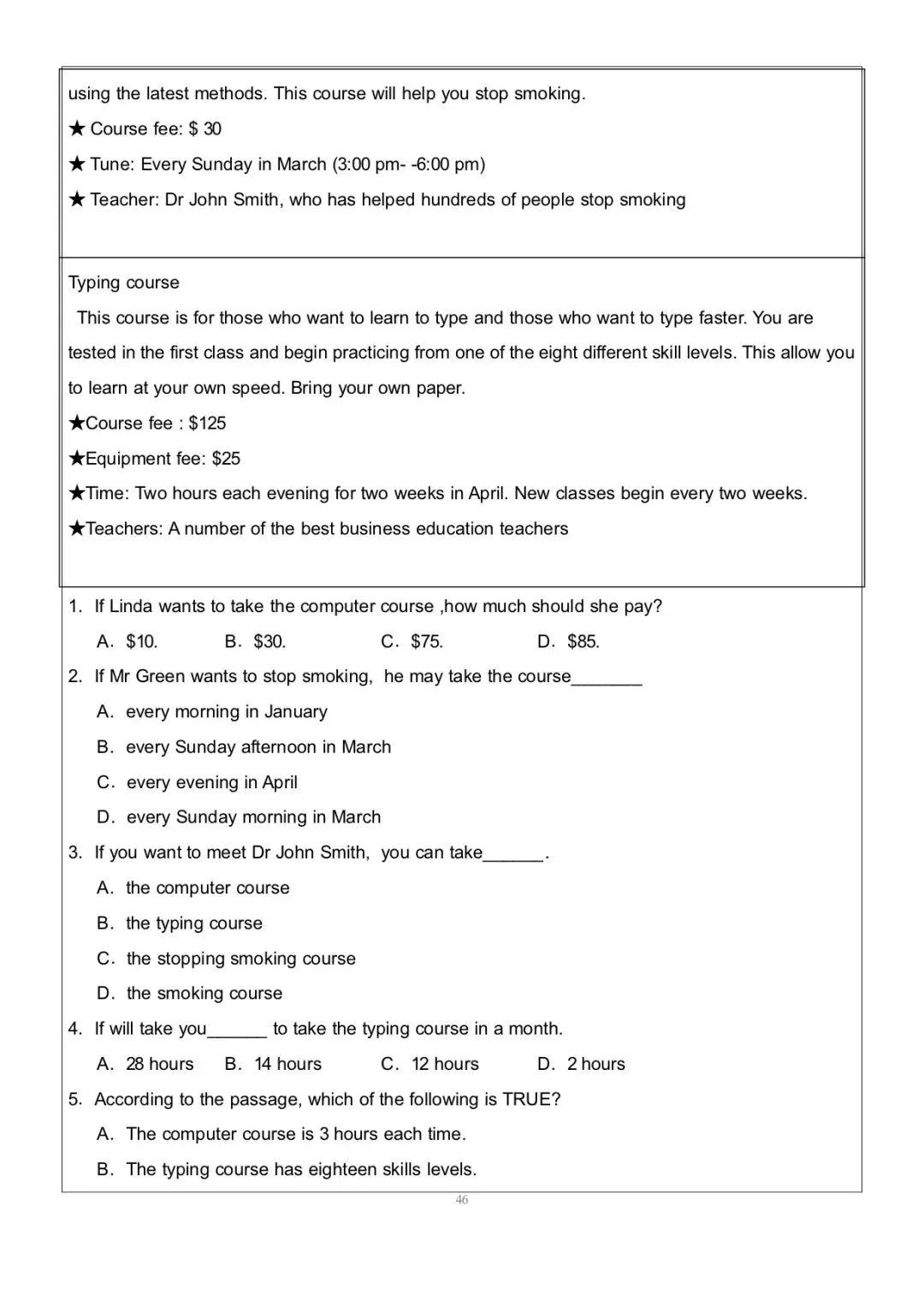 搞定这48篇阅读理解|中考英语145稳了|八上英语|阅读理解-第46张图片-四季读书网 搞定这48篇阅读理解|中考英语145稳了|八上英语|阅读理解-第46张图片-四季读书网