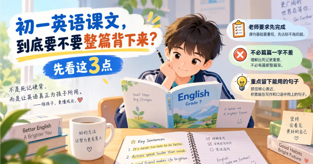 初一英语课文,到底要不要整篇背下来?-第1张图片-四季读书网 初一英语课文,到底要不要整篇背下来?-第1张图片-四季读书网