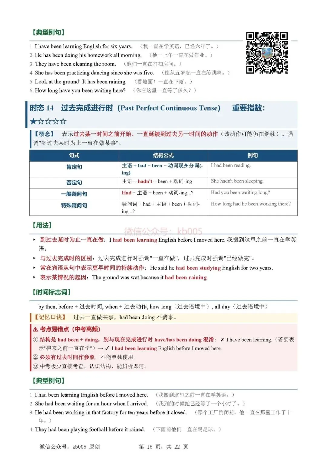 中考英语必备16种时态 精讲速记手册(含口诀与易错点,可打印)-第15张图片-四季读书网 中考英语必备16种时态 精讲速记手册(含口诀与易错点,可打印)-第15张图片-四季读书网