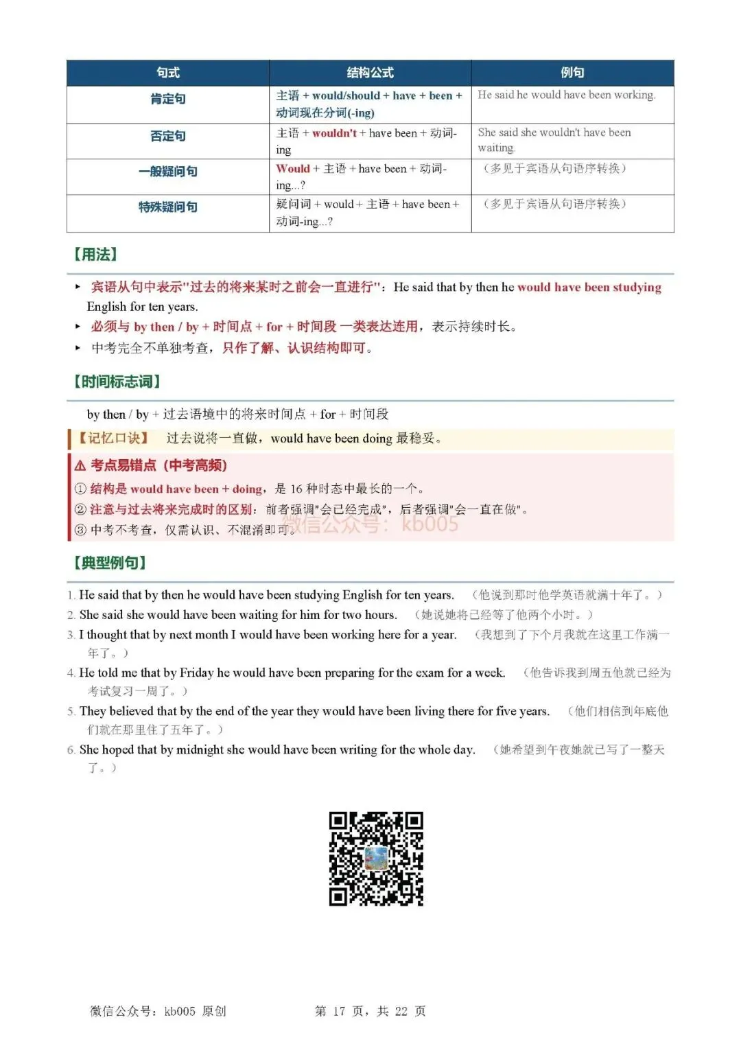 中考英语必备16种时态 精讲速记手册(含口诀与易错点,可打印)-第17张图片-四季读书网 中考英语必备16种时态 精讲速记手册(含口诀与易错点,可打印)-第17张图片-四季读书网
