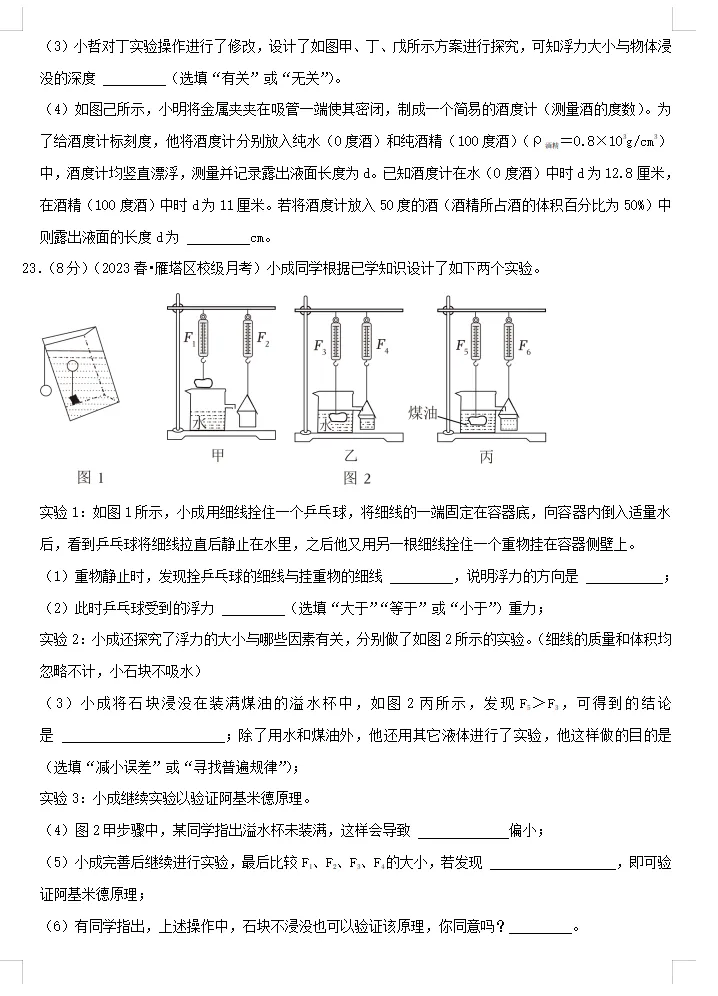 中考复习专题10+浮力(思维导图+知识点复习+真题拔高卷)物理重难点真题汇编专题讲练-第10张图片-四季读书网