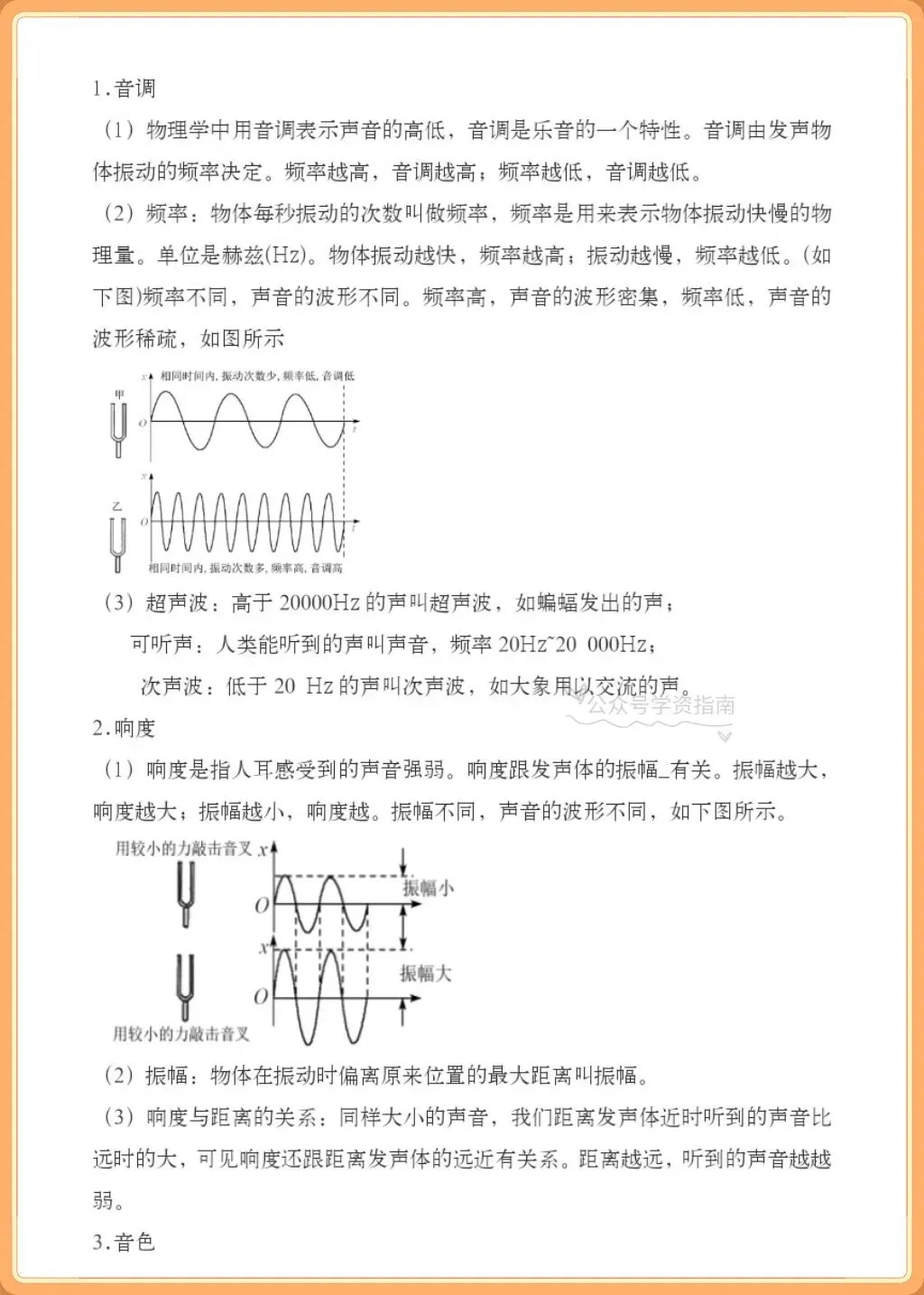 初二物理|2026年人教版八年级上册物理单元重点知识速记清单+习题练习含答案-第5张图片-四季读书网