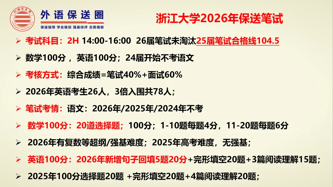 【外语保送】浙江大学2026笔试面试真题考情及历年录取分析-第14张图片-四季读书网