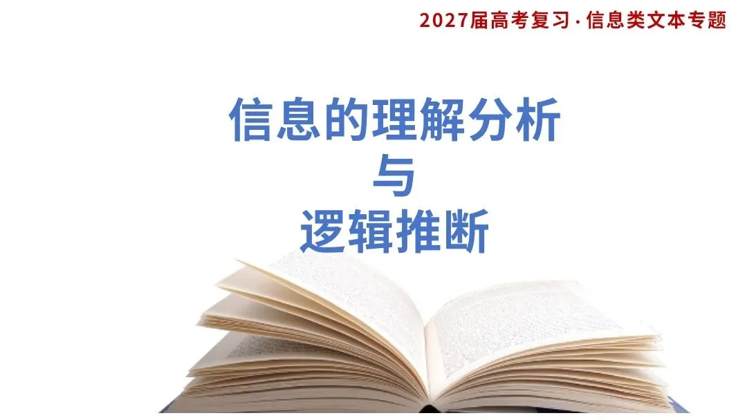 【2027届高考语文一轮复习.信息类文本专题】信息的理解分析与逻辑推断(信息类文本第1和2题作答方法)课件-第3张图片-四季读书网 【2027届高考语文一轮复习.信息类文本专题】信息的理解分析与逻辑推断(信息类文本第1和2题作答方法)课件-第3张图片-四季读书网