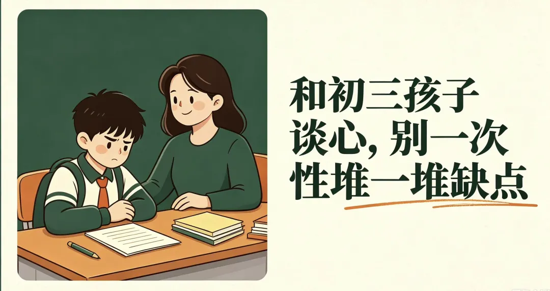 和初三孩子谈心,别一次性堆一堆缺点-第1张图片-四季读书网 和初三孩子谈心,别一次性堆一堆缺点-第1张图片-四季读书网