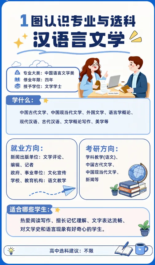 【高考专业】选科零门槛还考编友好?这是文科 “万金油”专业!汉语言文学到底值不值得报?-第1张图片-四季读书网
