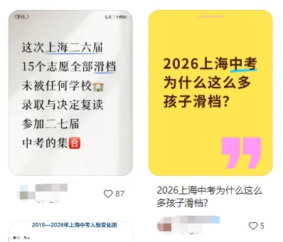 网传上海2026年中考滑档1w人+,滑档后都去哪里读书?-第2张图片-四季读书网 网传上海2026年中考滑档1w人+,滑档后都去哪里读书?-第2张图片-四季读书网