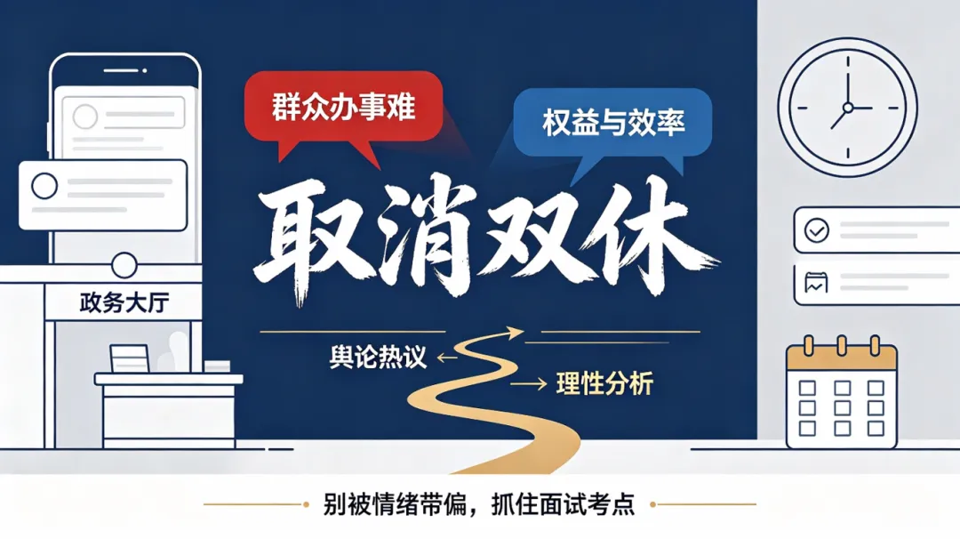【面试真题】“建议取消公务员双休” 刷屏,面试该怎么看?-第2张图片-四季读书网 【面试真题】“建议取消公务员双休” 刷屏,面试该怎么看?-第2张图片-四季读书网