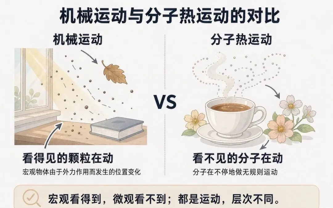 初三物理第一课|分子运动看不见别怕,用这 3 个判断讲清-第1张图片-四季读书网 初三物理第一课|分子运动看不见别怕,用这 3 个判断讲清-第1张图片-四季读书网
