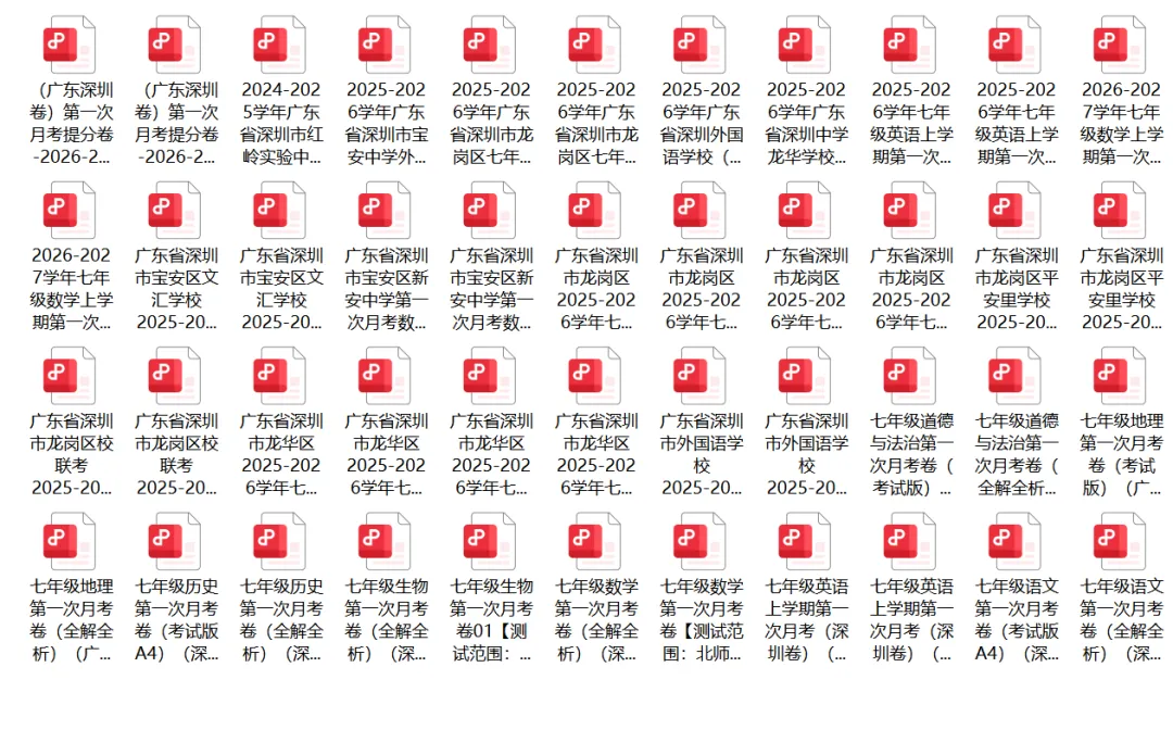 初一适应、初二分水岭、初三定基调:深圳初中月考真题包免费领-第3张图片-四季读书网
