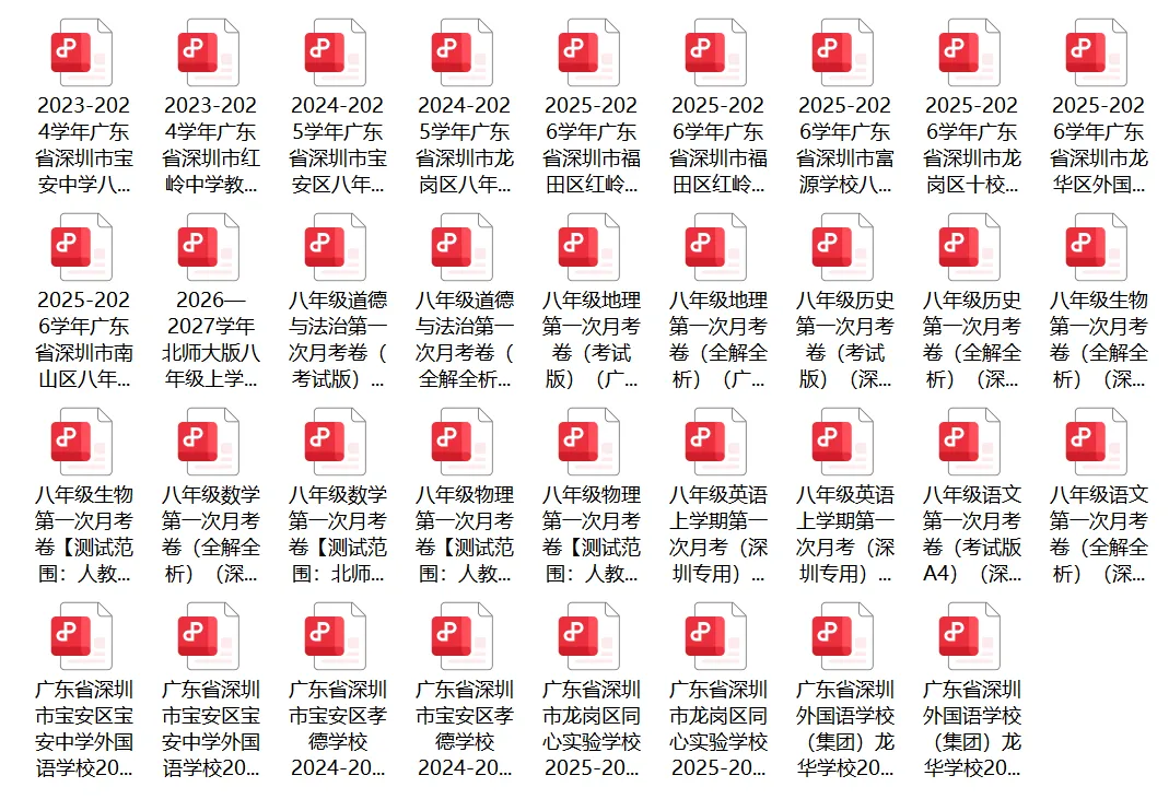 初一适应、初二分水岭、初三定基调:深圳初中月考真题包免费领-第4张图片-四季读书网