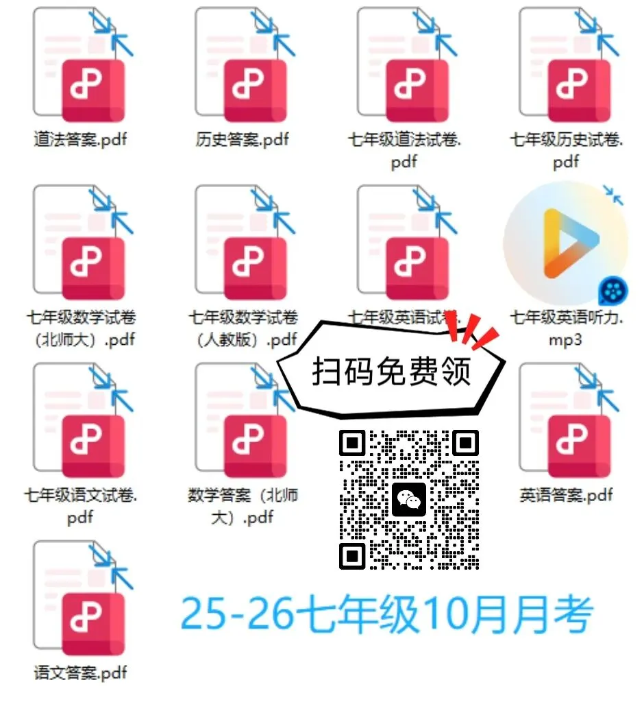 【初一.数学】 2026-2027年10月考模拟卷|附全科10月月考试卷及答案!-第7张图片-四季读书网