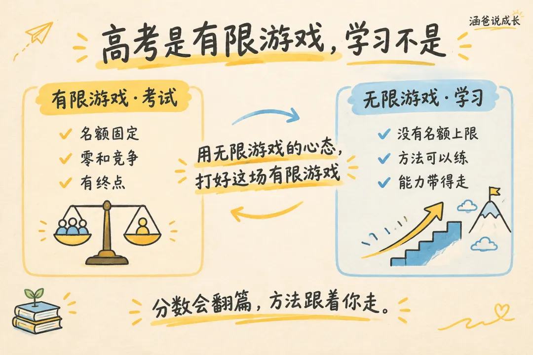 高考是一场有限游戏,但孩子的人生是无限游戏,用无限游戏的心态,打好这场有限游戏,才能赢得当下,也赢得未来.-第1张图片-四季读书网