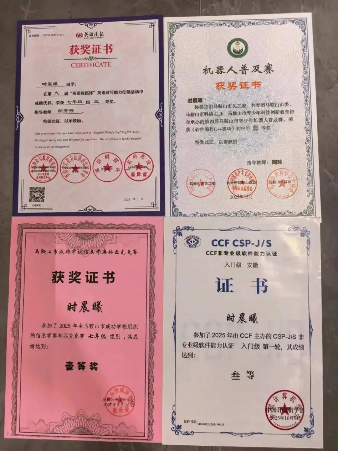 【这!就是我】每周一星 | 初三年级 · 时晨曦-第16张图片-四季读书网
