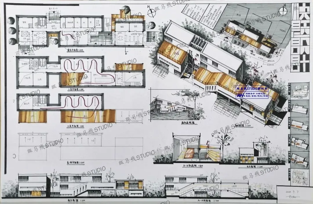 优秀建筑快题展 华中科技大学建筑快题真题书店与艺术画廊设计 | 107-第10张图片-四季读书网 优秀建筑快题展 华中科技大学建筑快题真题书店与艺术画廊设计 | 107-第10张图片-四季读书网