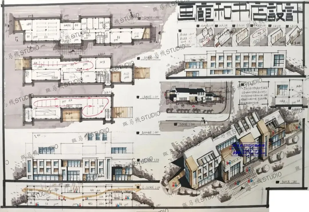 优秀建筑快题展 华中科技大学建筑快题真题书店与艺术画廊设计 | 107-第13张图片-四季读书网 优秀建筑快题展 华中科技大学建筑快题真题书店与艺术画廊设计 | 107-第13张图片-四季读书网
