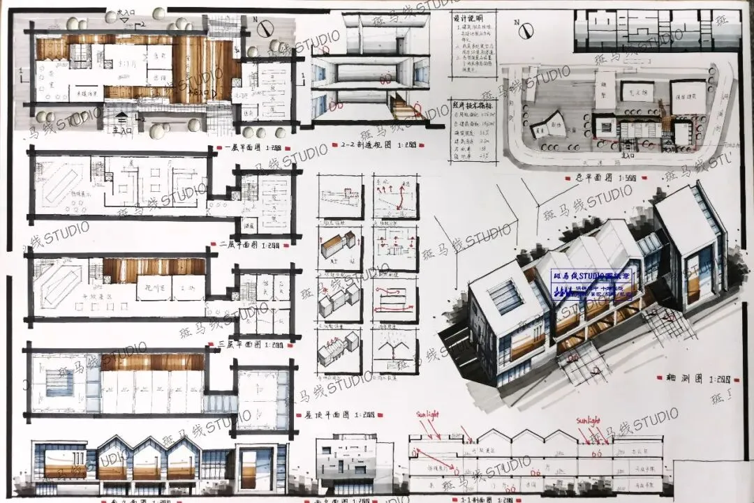 优秀建筑快题展 华中科技大学建筑快题真题书店与艺术画廊设计 | 107-第15张图片-四季读书网 优秀建筑快题展 华中科技大学建筑快题真题书店与艺术画廊设计 | 107-第15张图片-四季读书网