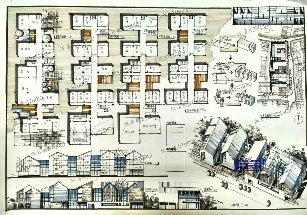 优秀建筑快题展 华中科技大学建筑快题真题书店与艺术画廊设计 | 107-第23张图片-四季读书网 优秀建筑快题展 华中科技大学建筑快题真题书店与艺术画廊设计 | 107-第23张图片-四季读书网