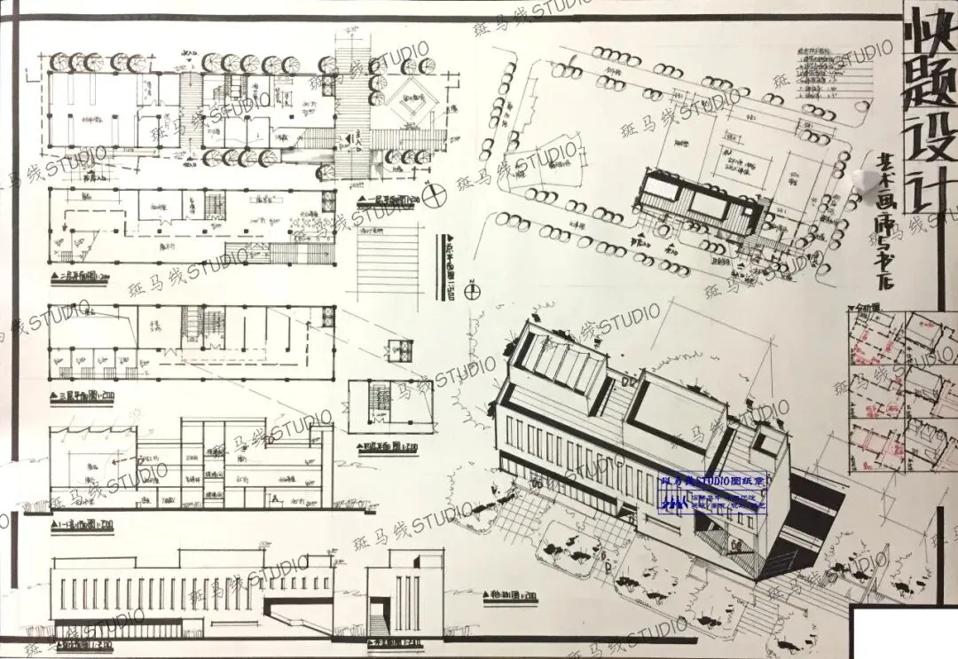 优秀建筑快题展 华中科技大学建筑快题真题书店与艺术画廊设计 | 107-第28张图片-四季读书网 优秀建筑快题展 华中科技大学建筑快题真题书店与艺术画廊设计 | 107-第28张图片-四季读书网