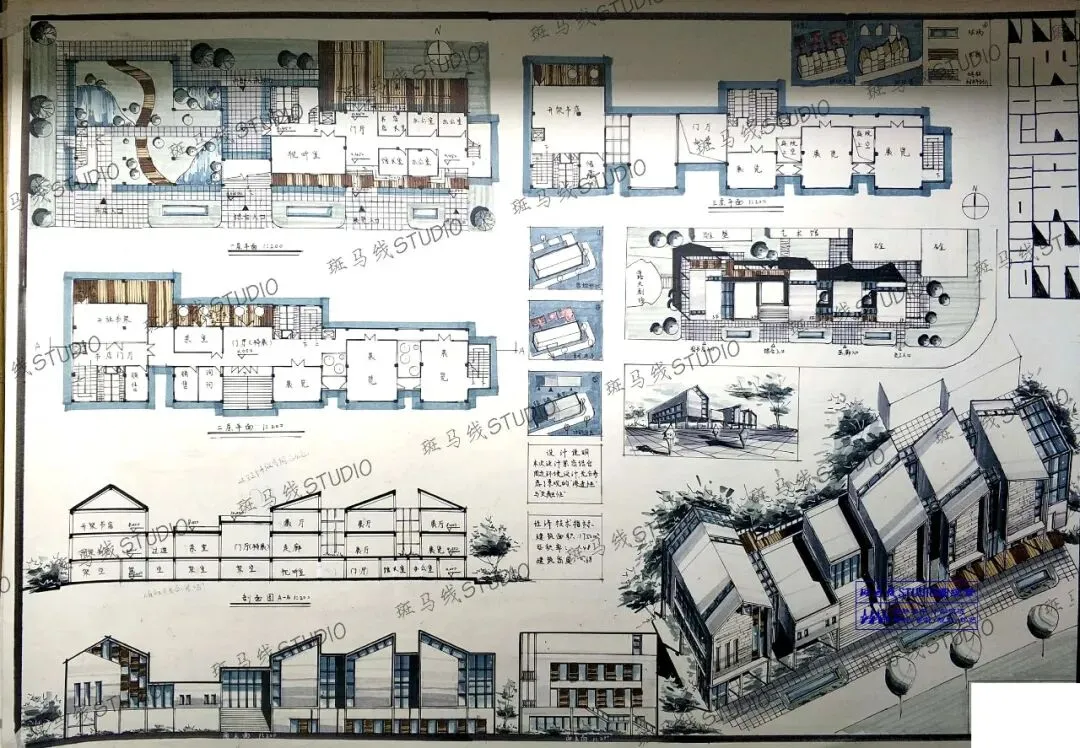 优秀建筑快题展 华中科技大学建筑快题真题书店与艺术画廊设计 | 107-第29张图片-四季读书网 优秀建筑快题展 华中科技大学建筑快题真题书店与艺术画廊设计 | 107-第29张图片-四季读书网