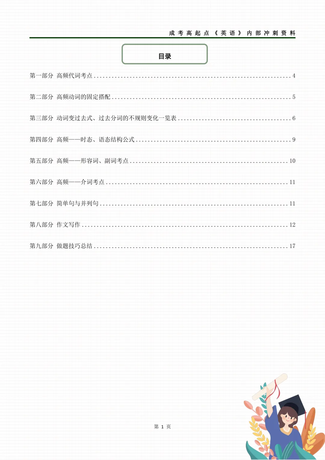 2026年成人高考高起专各科考前冲刺资料-第34张图片-四季读书网