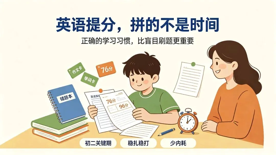 初二英语76分到96分,3个月提20分,踩坑之后总结的干货-第3张图片-四季读书网