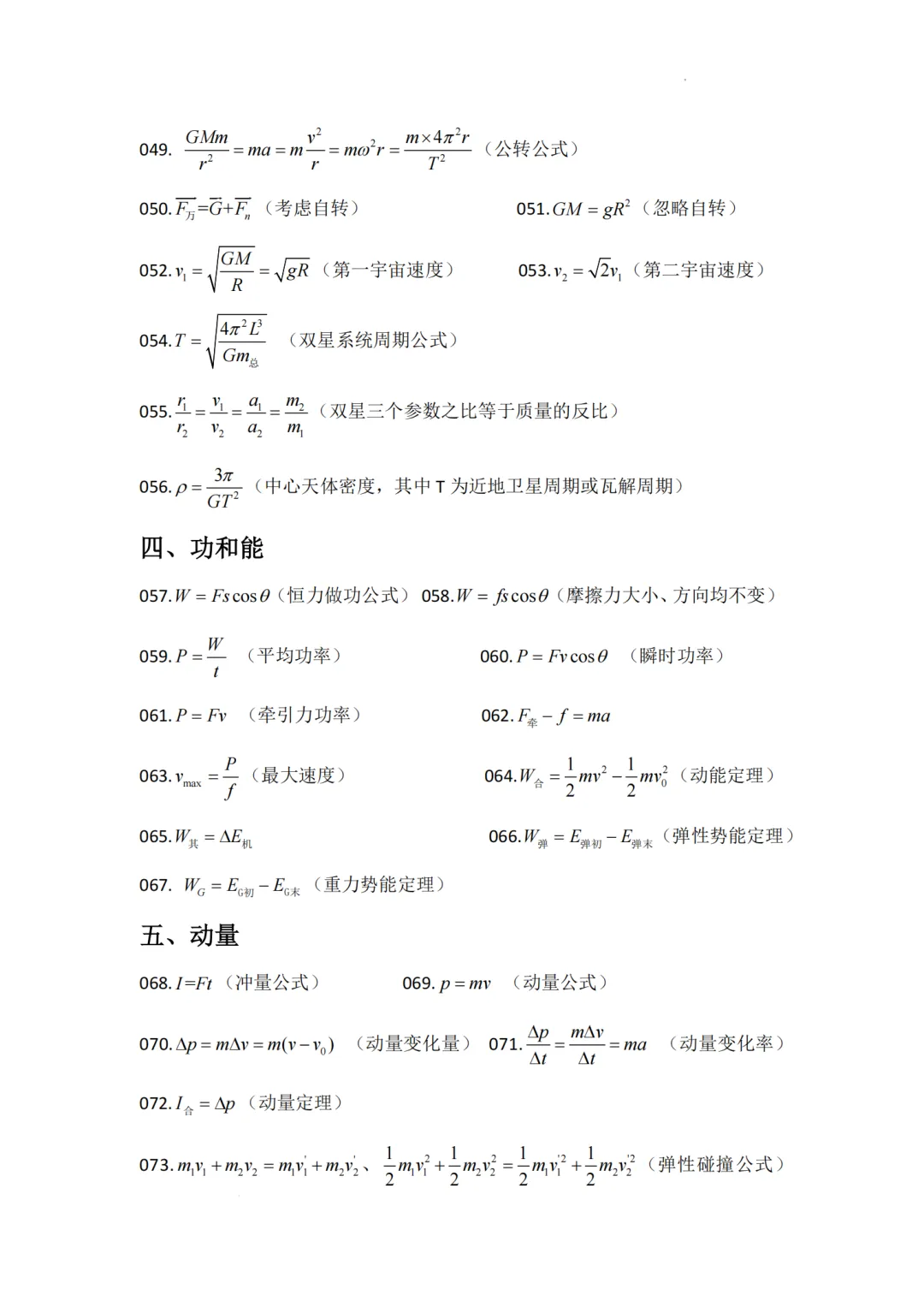 2026高考物理156条秒杀公式,收藏打印,答题会用到!-第3张图片-四季读书网