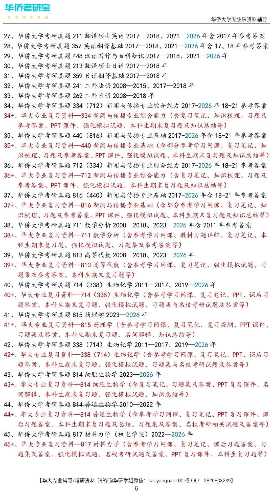 预告:国庆期间暂停邮寄!华大27专业课真题资料合集-第6张图片-四季读书网
