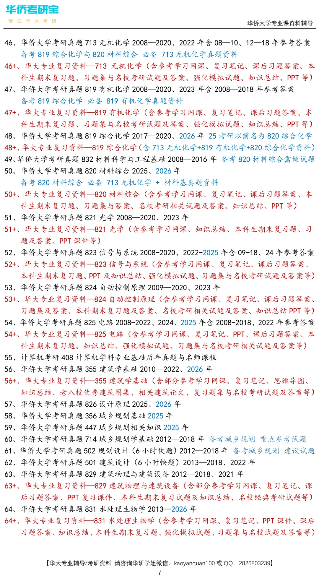预告:国庆期间暂停邮寄!华大27专业课真题资料合集-第7张图片-四季读书网