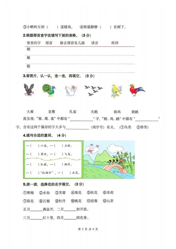 26秋新二年级上册语文第一次月考试卷(含解析) V2723-第3张图片-四季读书网 26秋新二年级上册语文第一次月考试卷(含解析) V2723-第3张图片-四季读书网