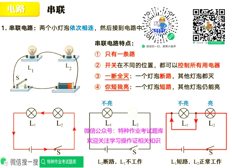 串联电路、并联电路---低压电工作业真题学习(9)-第2张图片-四季读书网