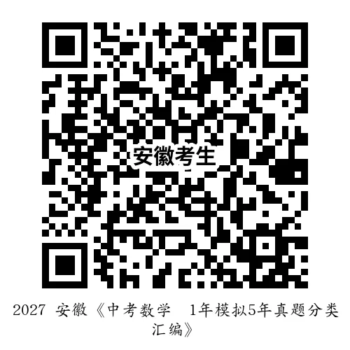 【初三】2027 安徽《中考数学•1年模拟5年真题分类汇编》-第12张图片-四季读书网