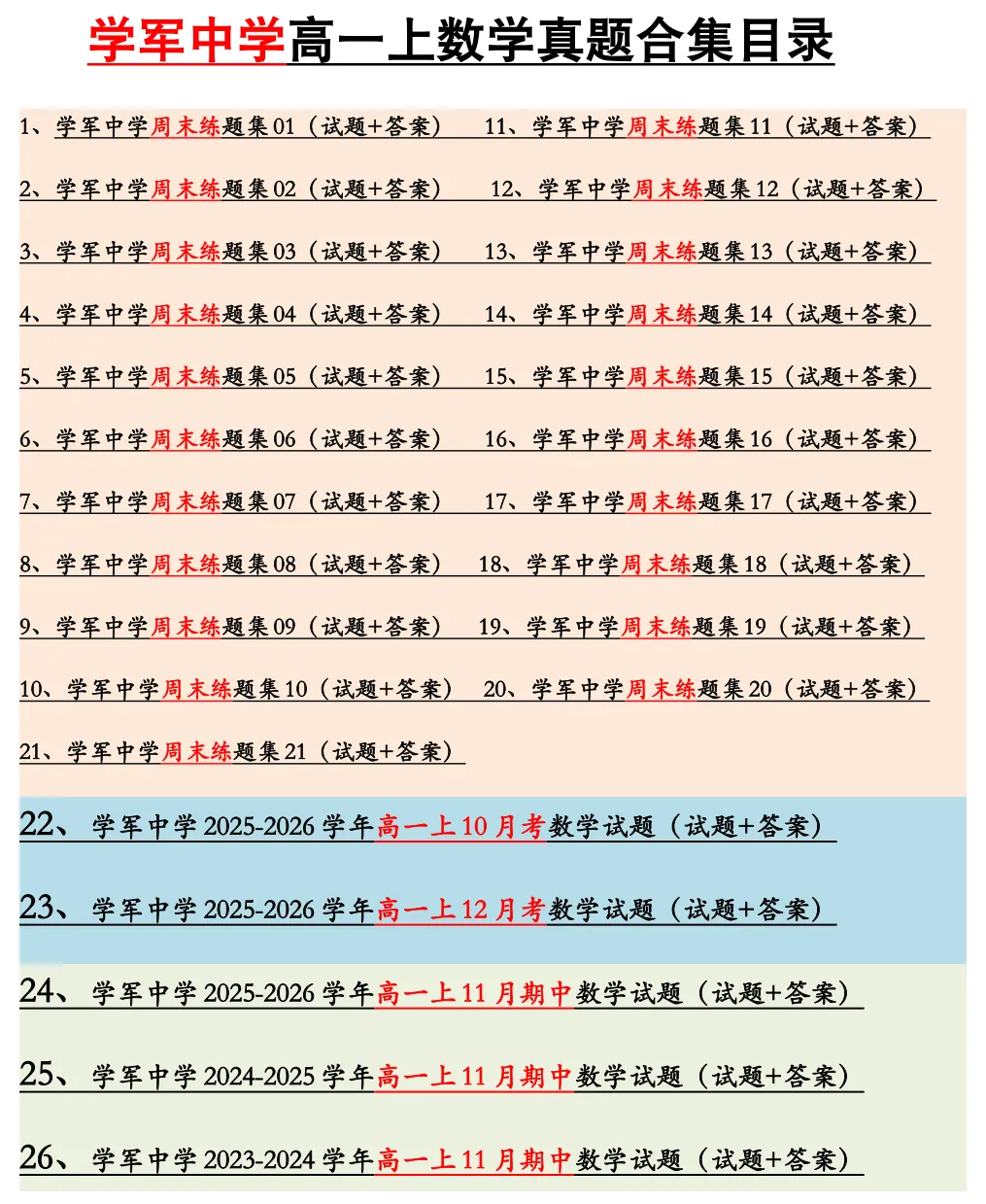 【学军中学】 高一上数学周测/月考/等真题合集(必做)!-第27张图片-四季读书网 【学军中学】 高一上数学周测/月考/等真题合集(必做)!-第27张图片-四季读书网