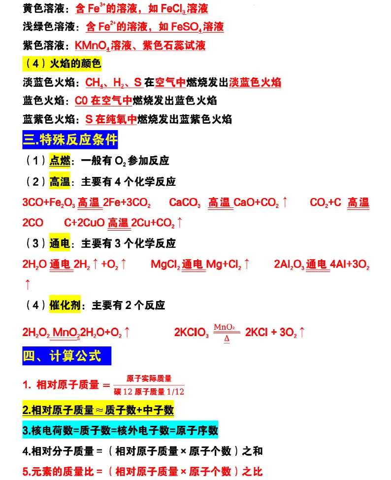 上海初三化学——冲刺培优必背知识点(可打印)-第2张图片-四季读书网