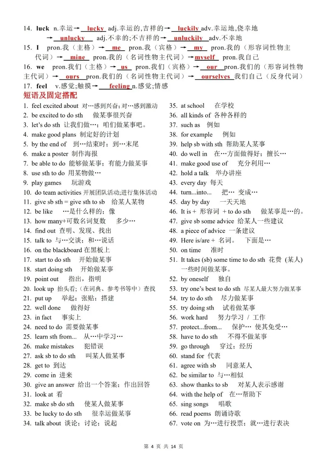 初一英语丨外研版英语七上单词表、词性转换、短语(背诵版+空白版)-第4张图片-四季读书网 初一英语丨外研版英语七上单词表、词性转换、短语(背诵版+空白版)-第4张图片-四季读书网