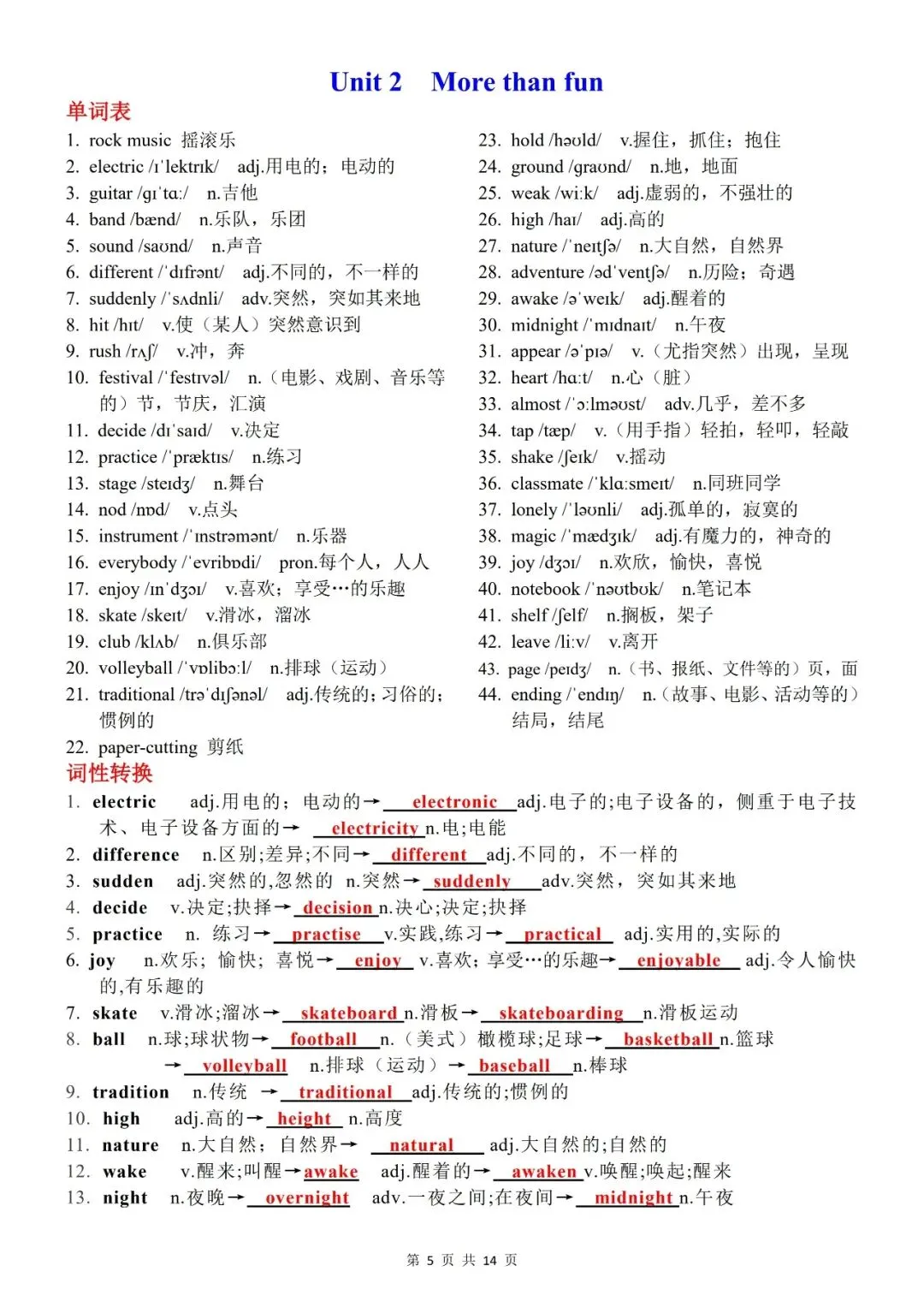 初一英语丨外研版英语七上单词表、词性转换、短语(背诵版+空白版)-第5张图片-四季读书网 初一英语丨外研版英语七上单词表、词性转换、短语(背诵版+空白版)-第5张图片-四季读书网