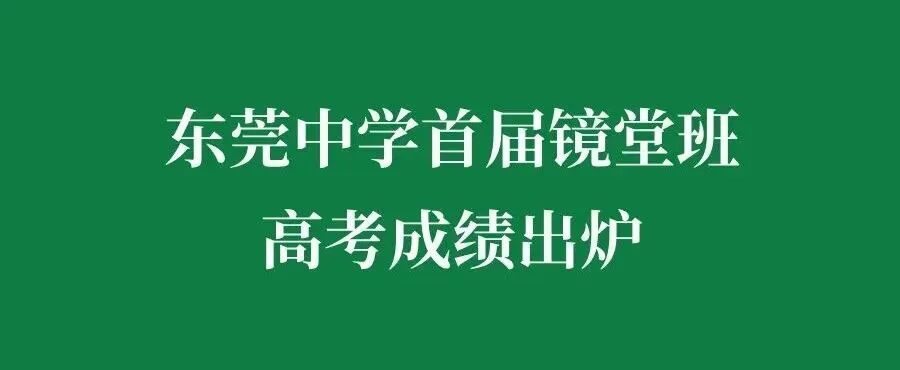 全员重本!松莞首届人文班高考成绩曝光,中考怎么进?-第10张图片-四季读书网