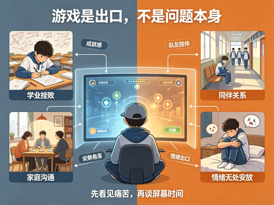 初二男生沉迷游戏不出门:网络成瘾背后,孩子在逃避什么?-第3张图片-四季读书网 初二男生沉迷游戏不出门:网络成瘾背后,孩子在逃避什么?-第3张图片-四季读书网