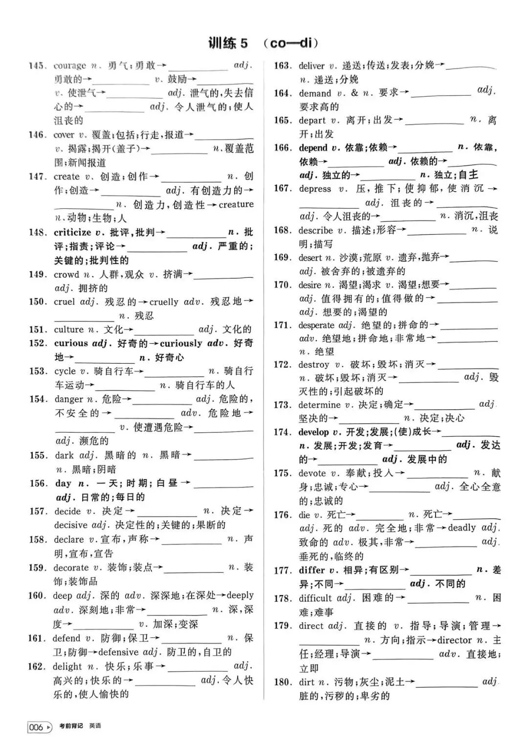 【词汇学习】高考英语词汇考前背记-第7张图片-四季读书网