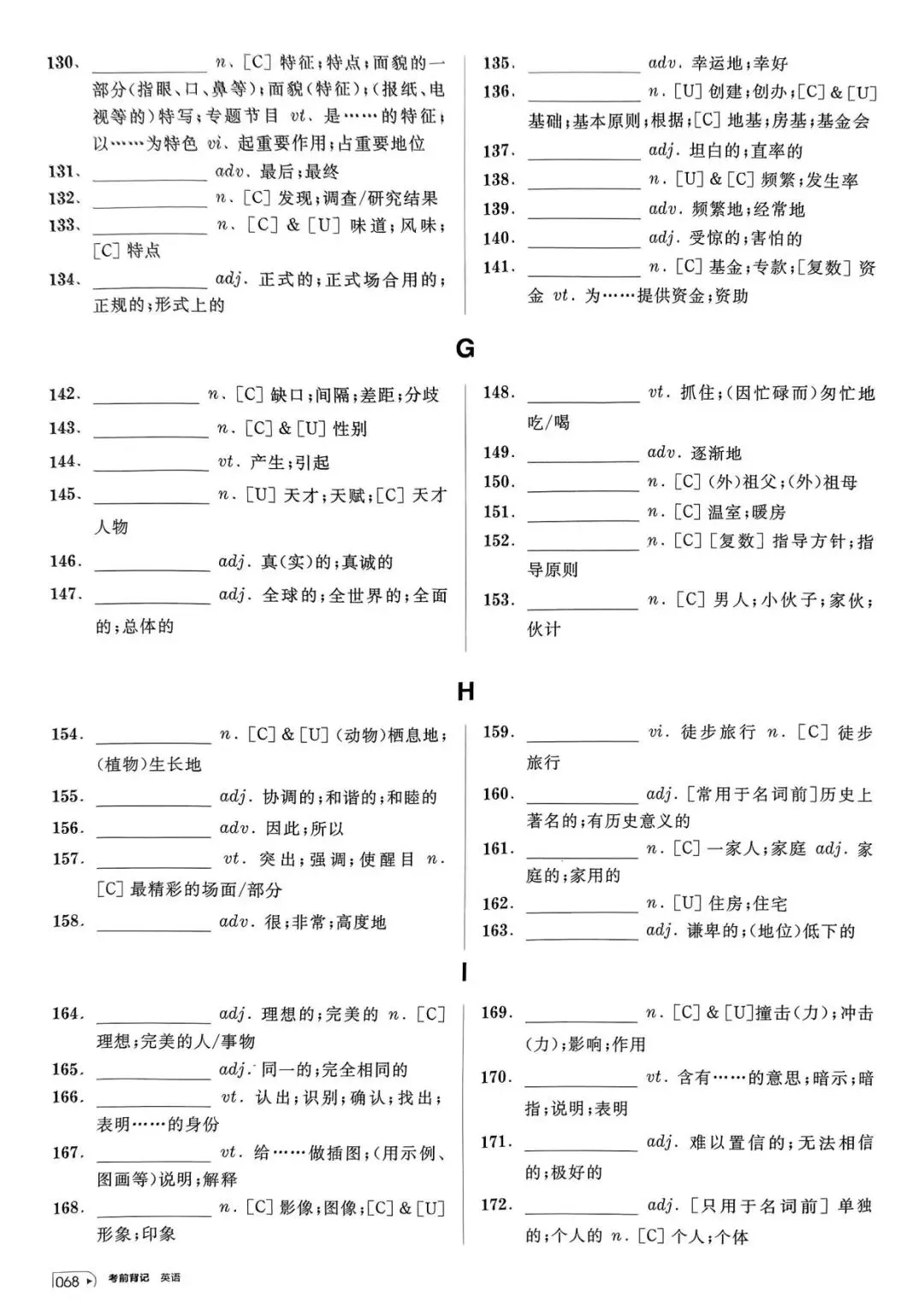 【词汇学习】高考英语词汇考前背记-第69张图片-四季读书网