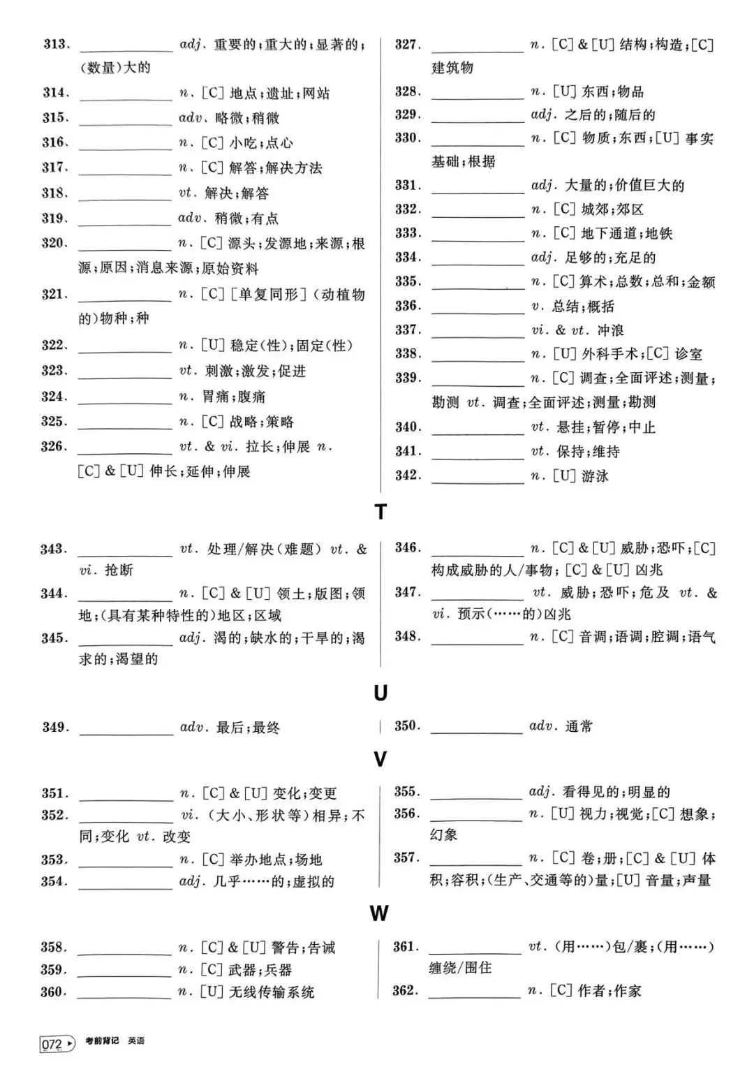 【词汇学习】高考英语词汇考前背记-第73张图片-四季读书网